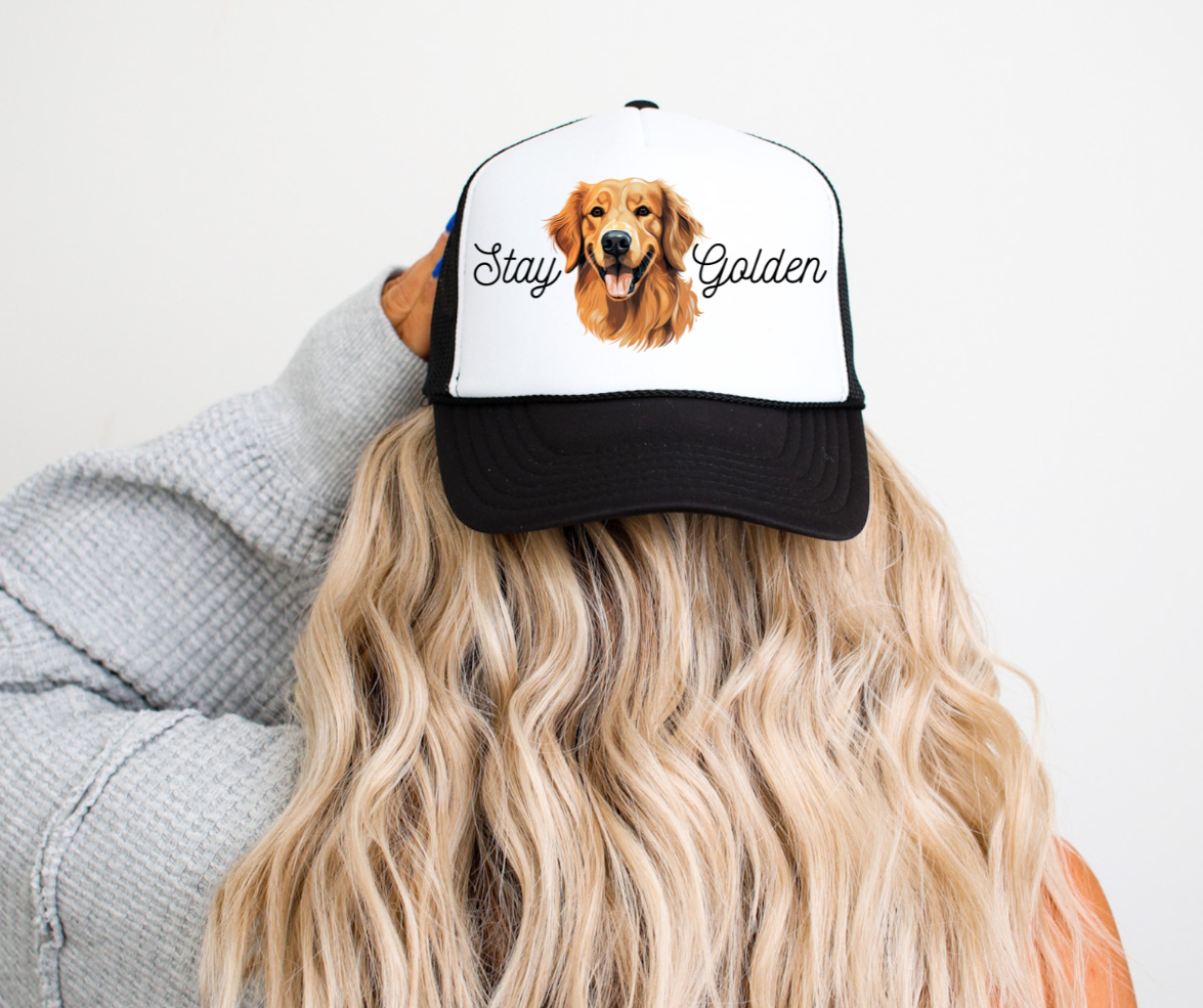 Stay Golden Retriever Hat