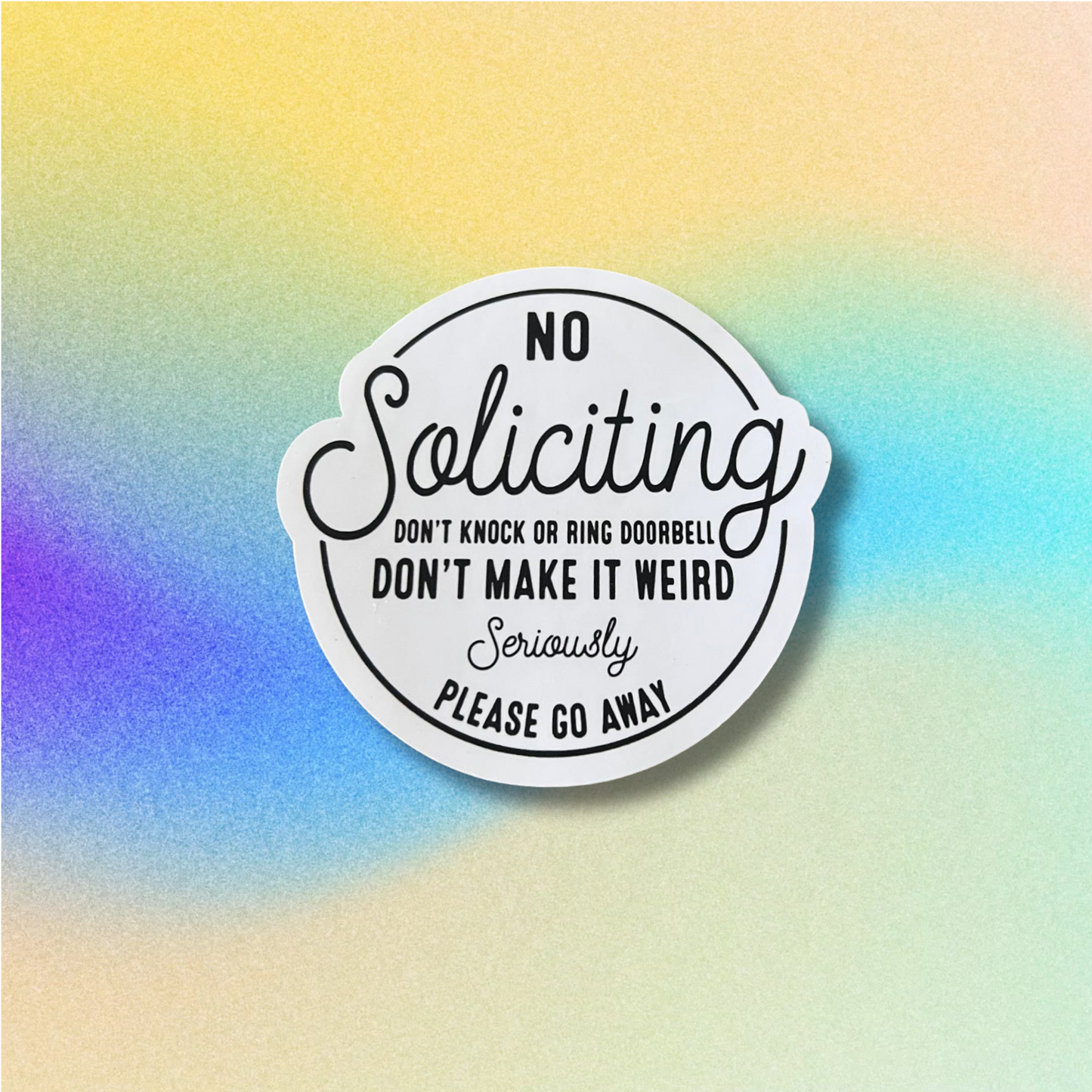 No Soliciting Sticker
