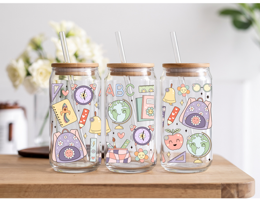 School Life Glass Can