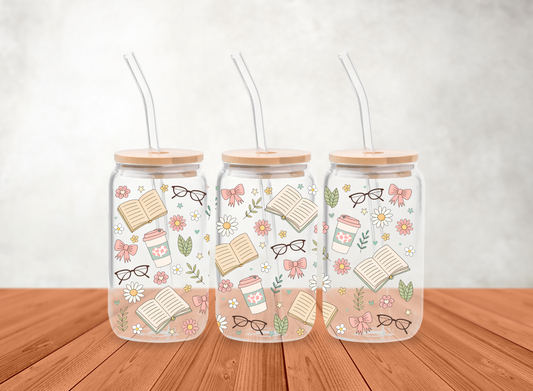 Spring Books Glass Can