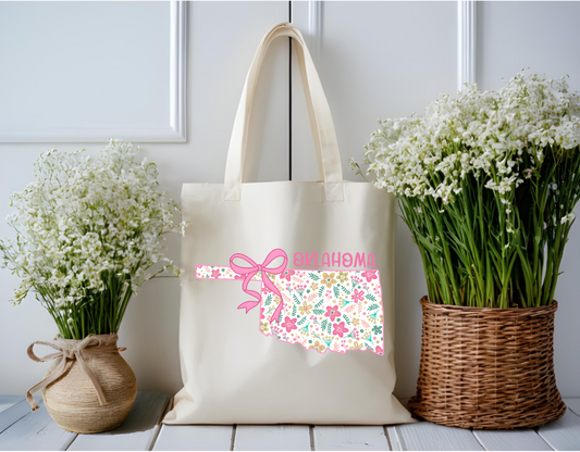 Floral Oklahoma Tote
