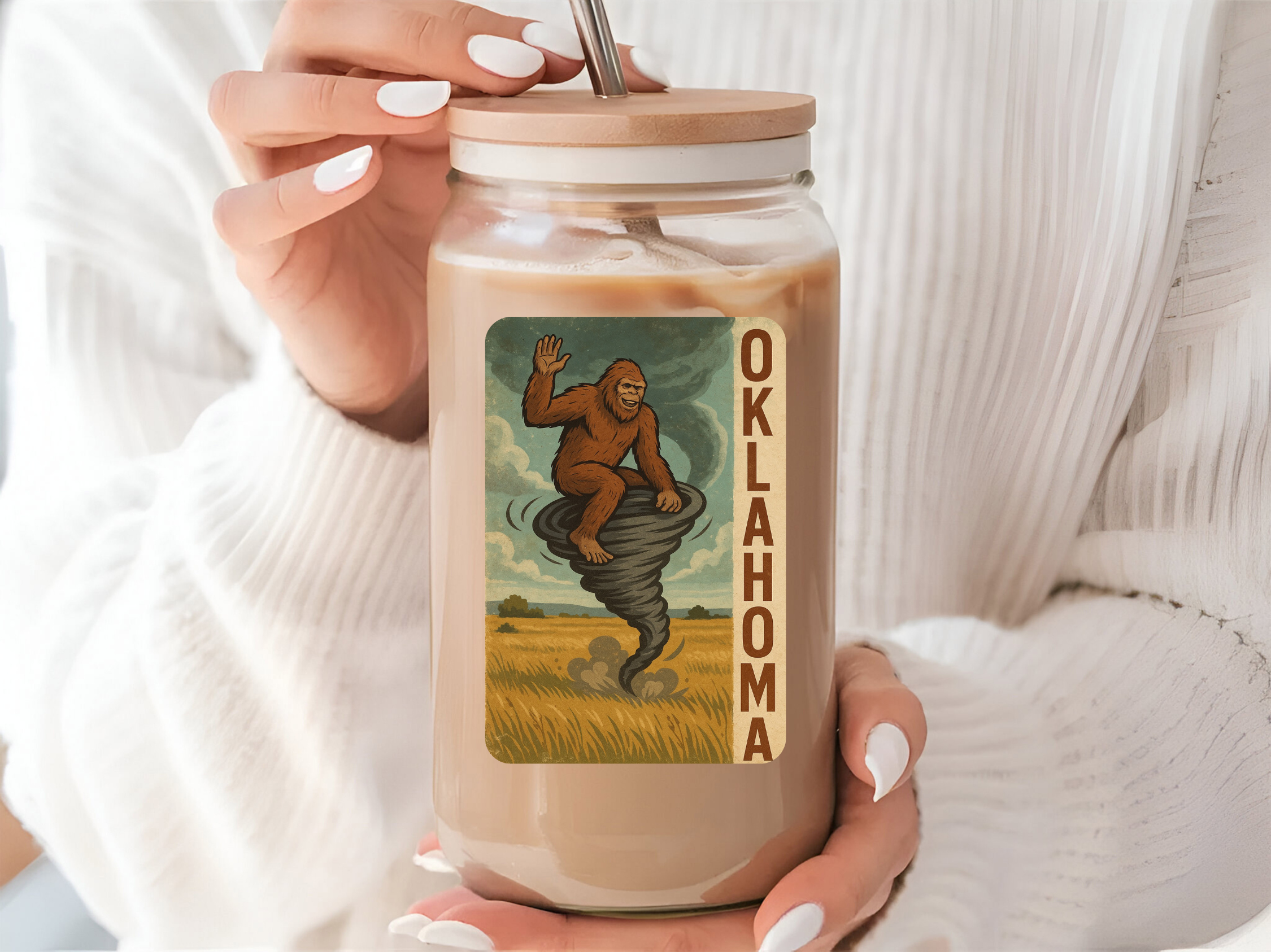 Big Foot Rodeo Glass Can