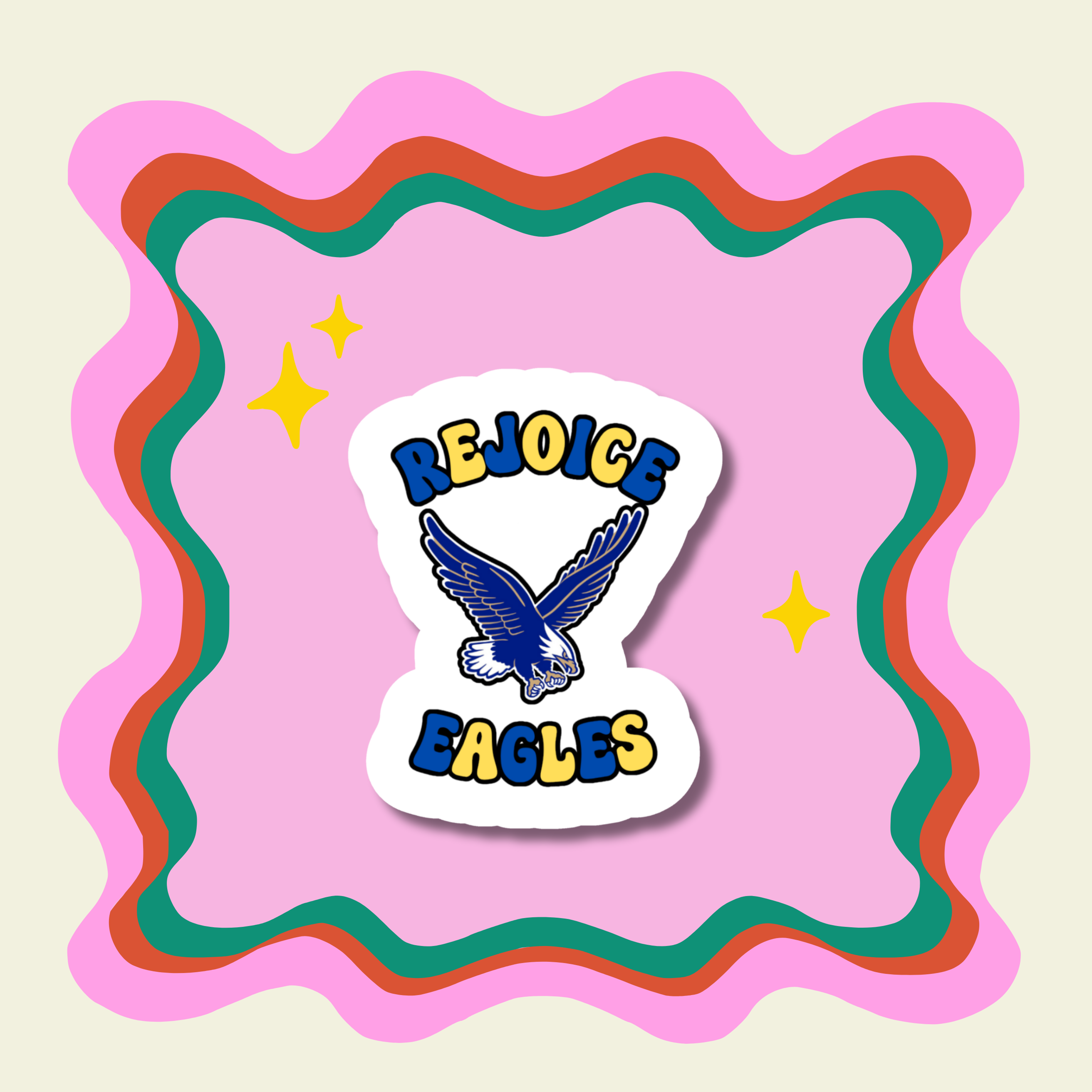 Rejoice Eagles Sticker