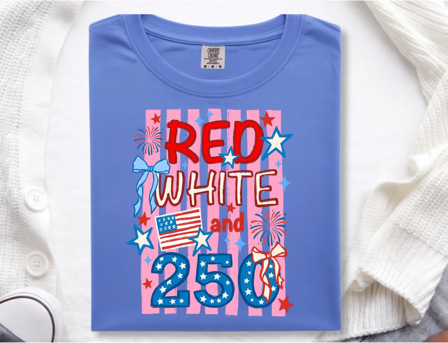 Red, White & 250 Tee